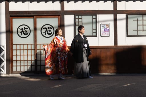 日本らしい街並みの中で