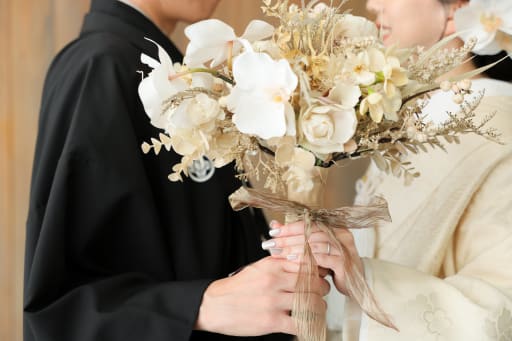 胡蝶蘭のブーケと♡