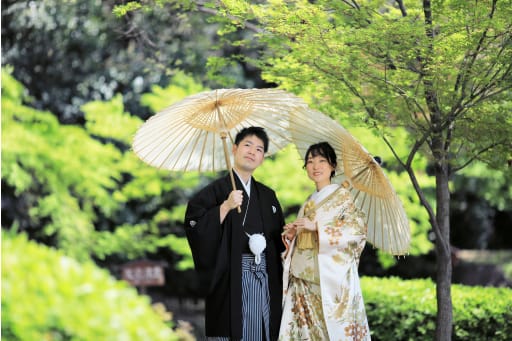 和傘と新緑も！