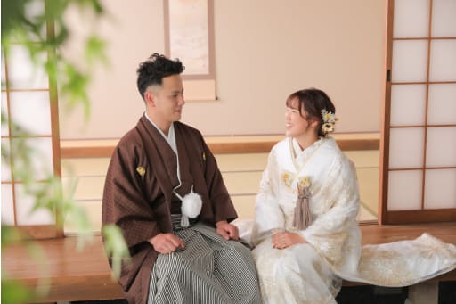 縁側で
