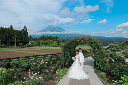 バラ園からも富士山！