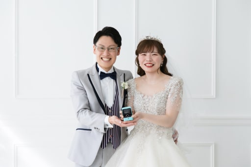 指輪のケースを使って