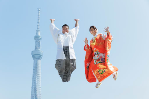 結びはジャンプで！