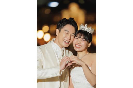 おふたりの「思い切りの笑顔」