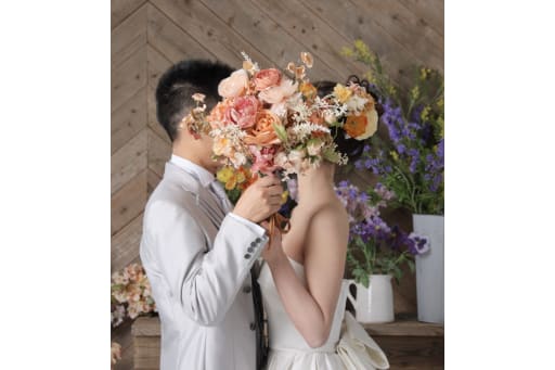 お顔隠しショット