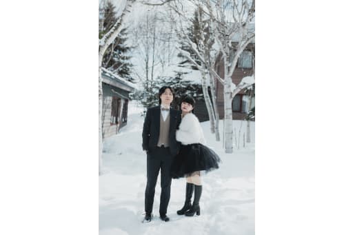 黒✖️雪がかわいい！