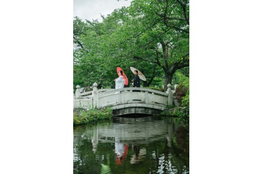 緑と和装