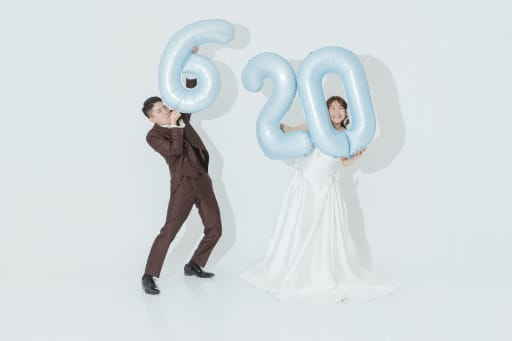 記念の日ならでは大きいバルーンと一緒に！