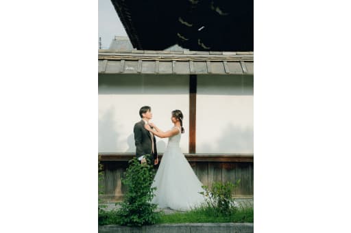 京都の街並みで