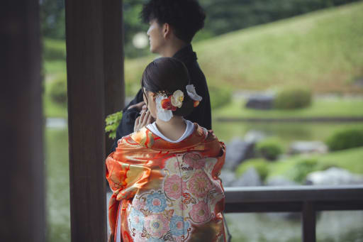 新緑に