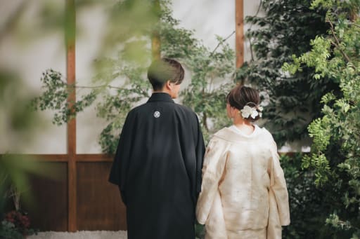 和装×ナチュラルグリーンで、今っぽい前撮り！