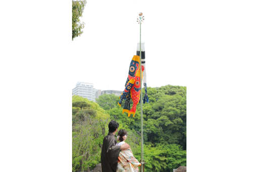 鯉のぼりを発見 