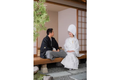 縁側で