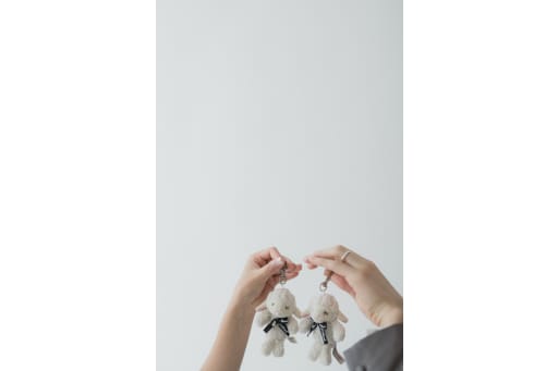 お揃いのアイテムと一緒に