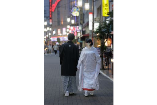 仲良しな後ろ姿