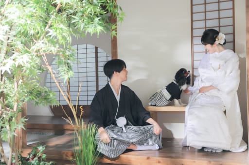 ワンちゃんと一緒に自然なワンシーン・・・