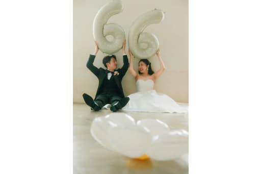 大きな風船で記念日を忘れずに