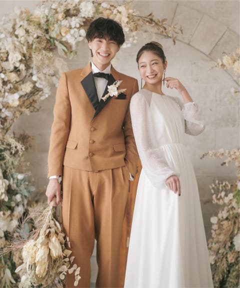 チャペル　ドライフラワー　フォトウェディング　ウェディングシーン