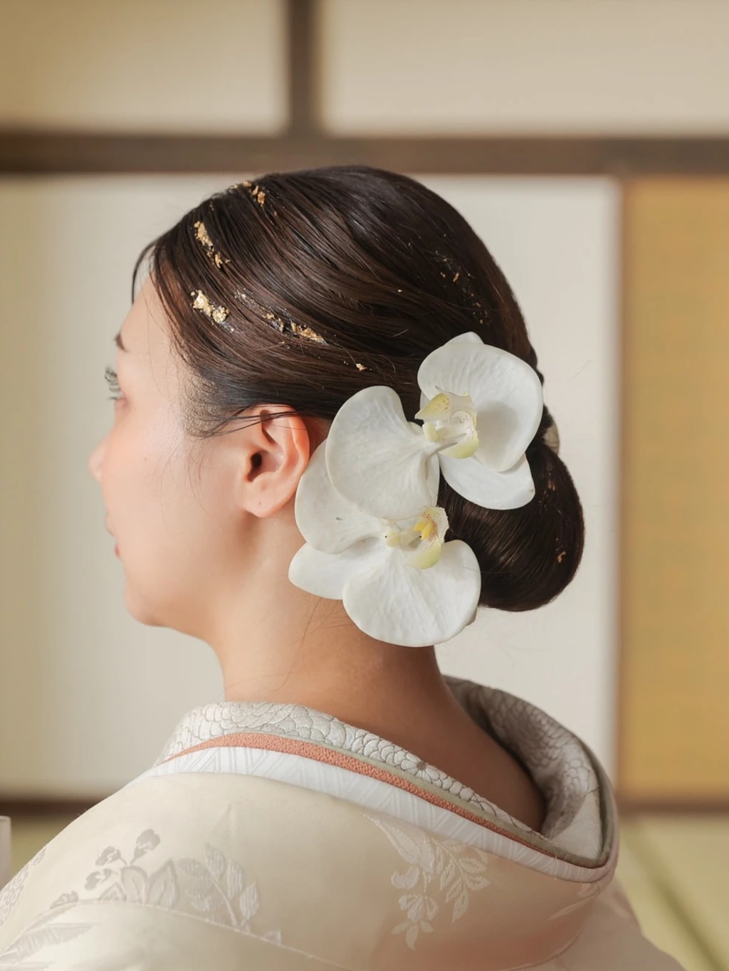 綺麗め艶シニヨン | デコルテフォトグラフィー | 前撮り・フォトウェディング