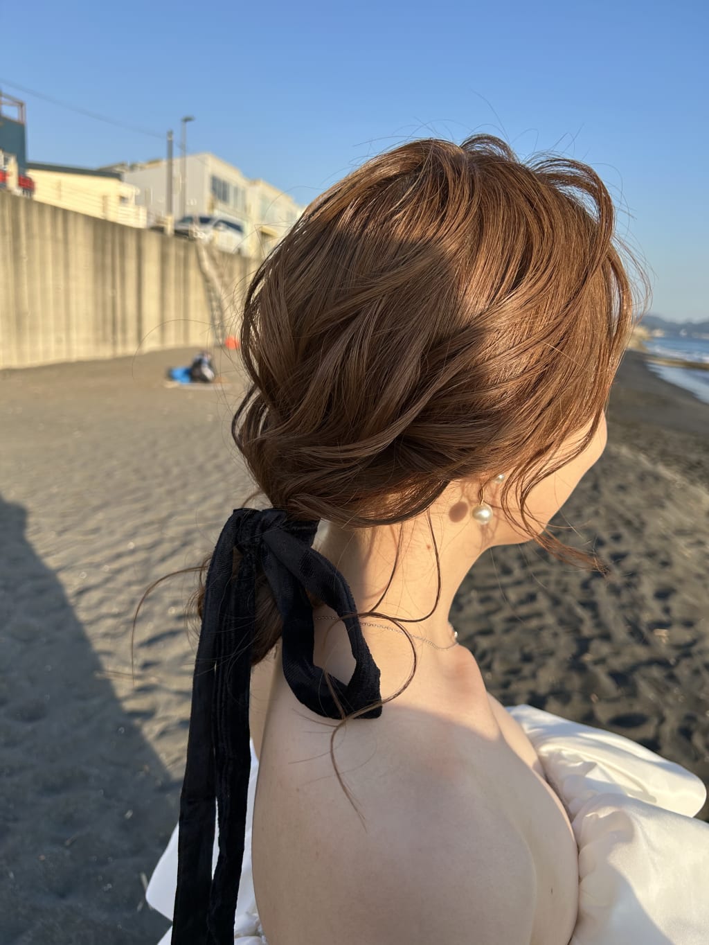 ナチュラルシニヨン | デコルテフォトグラフィー | 前撮り・フォトウェディング