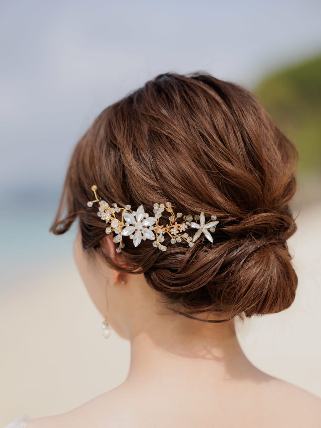 シニヨンヘア | デコルテフォトグラフィー | 前撮り・フォトウェディング