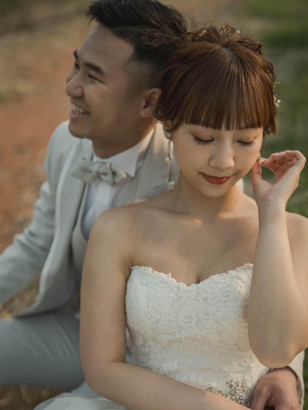 ふわふわ高めシニヨン | デコルテフォトグラフィー | 前撮り・フォトウェディング