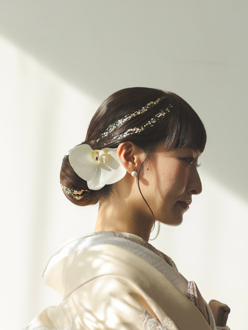 和装綺麗めシニヨン | デコルテフォトグラフィー | 前撮り・フォトウェディング