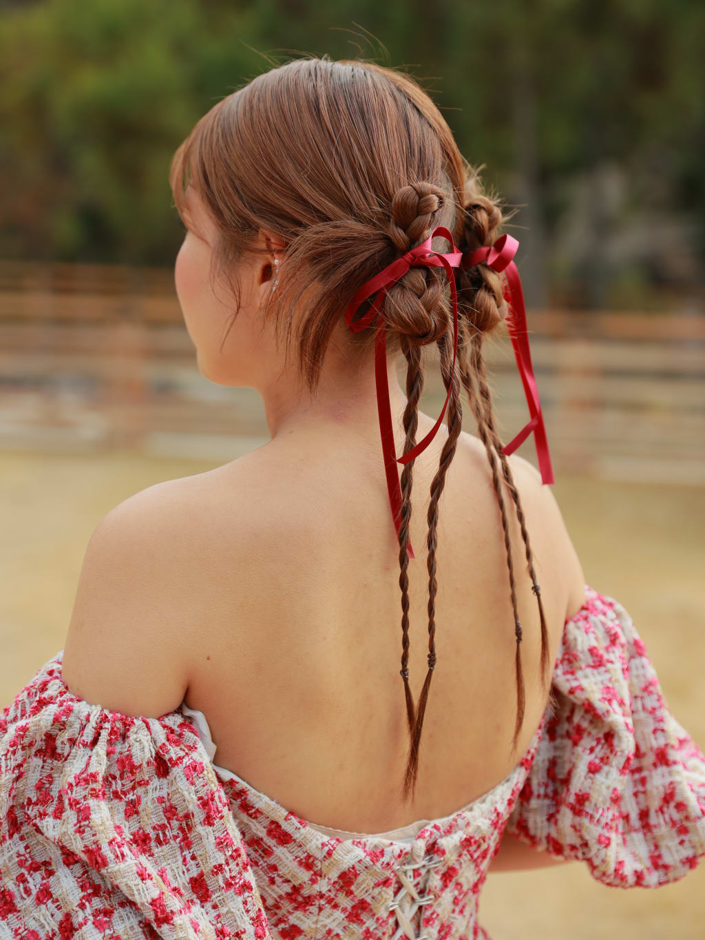 カチモリツインヘアスタイル | デコルテフォトグラフィー | 前撮り・フォトウェディング