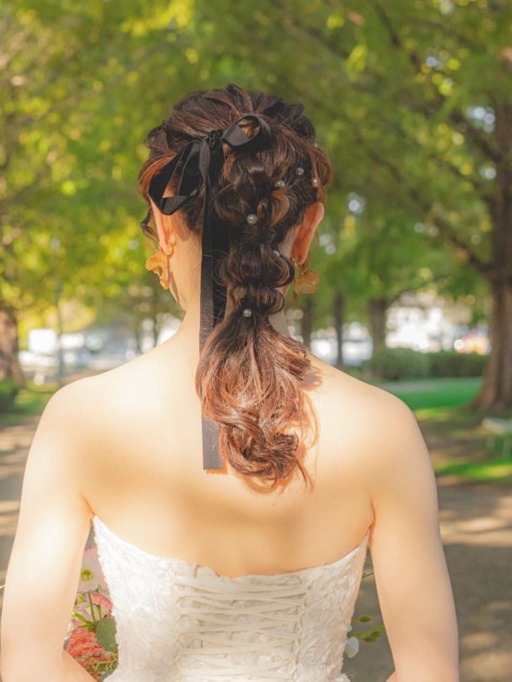 編みおろしヘア | デコルテフォトグラフィー | 前撮り・フォトウェディング