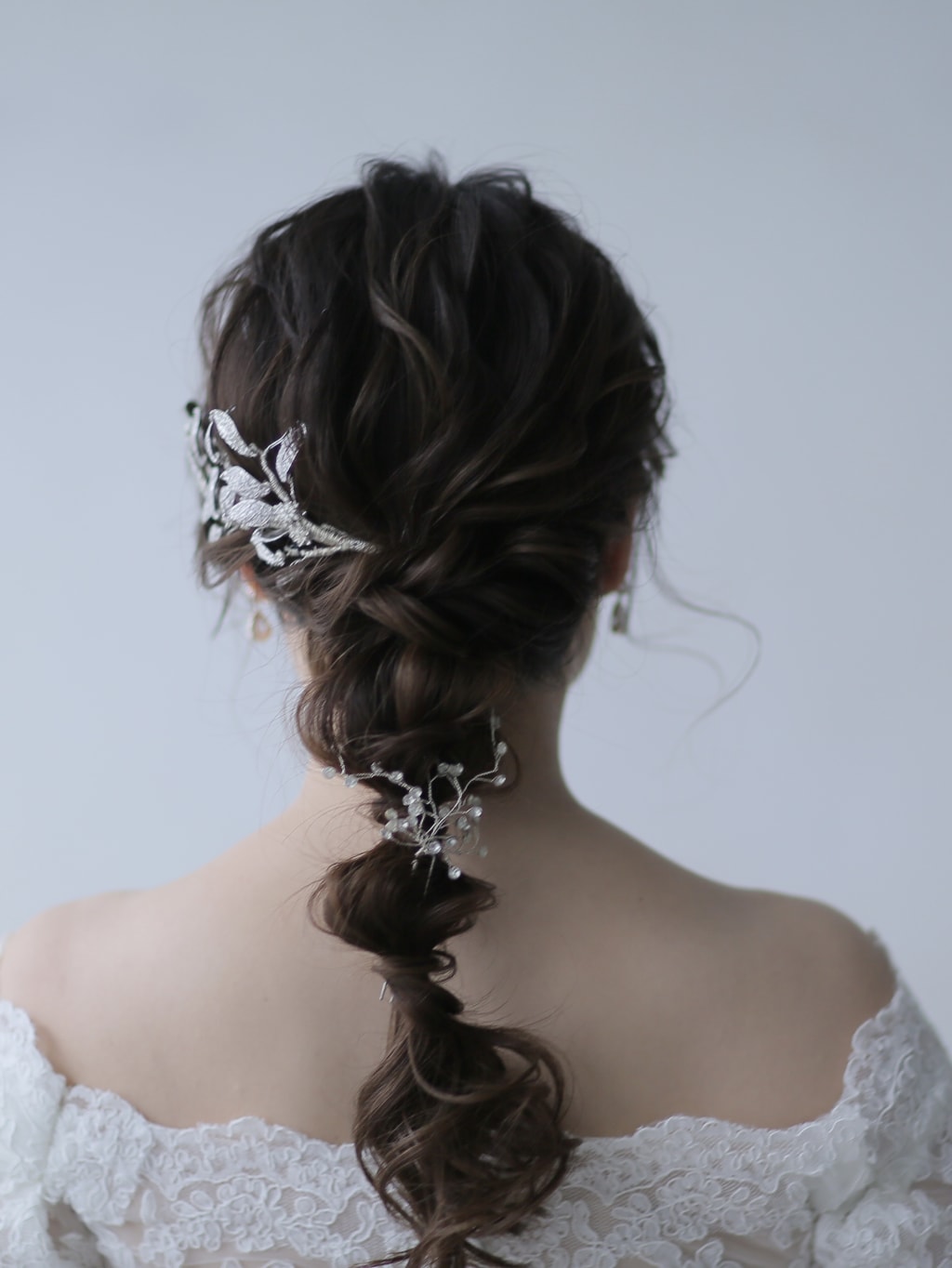キレイめ編み下ろしヘア | デコルテフォトグラフィー | 前撮り・フォトウェディング