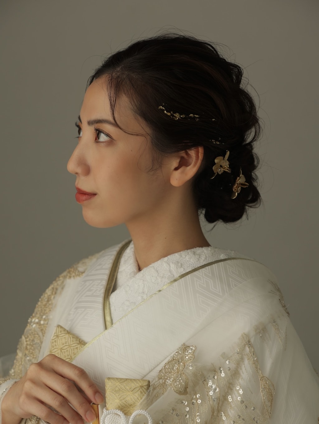 レース打掛×ゆるふわシニヨン | デコルテフォトグラフィー | 前撮り・フォトウェディング