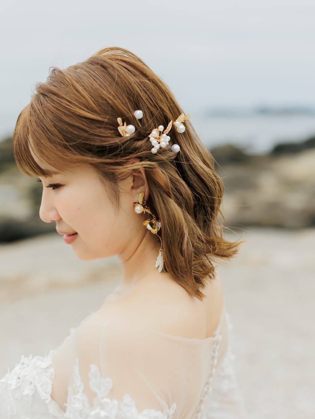 ハーフアップ | デコルテフォトグラフィー | 前撮り・フォトウェディング