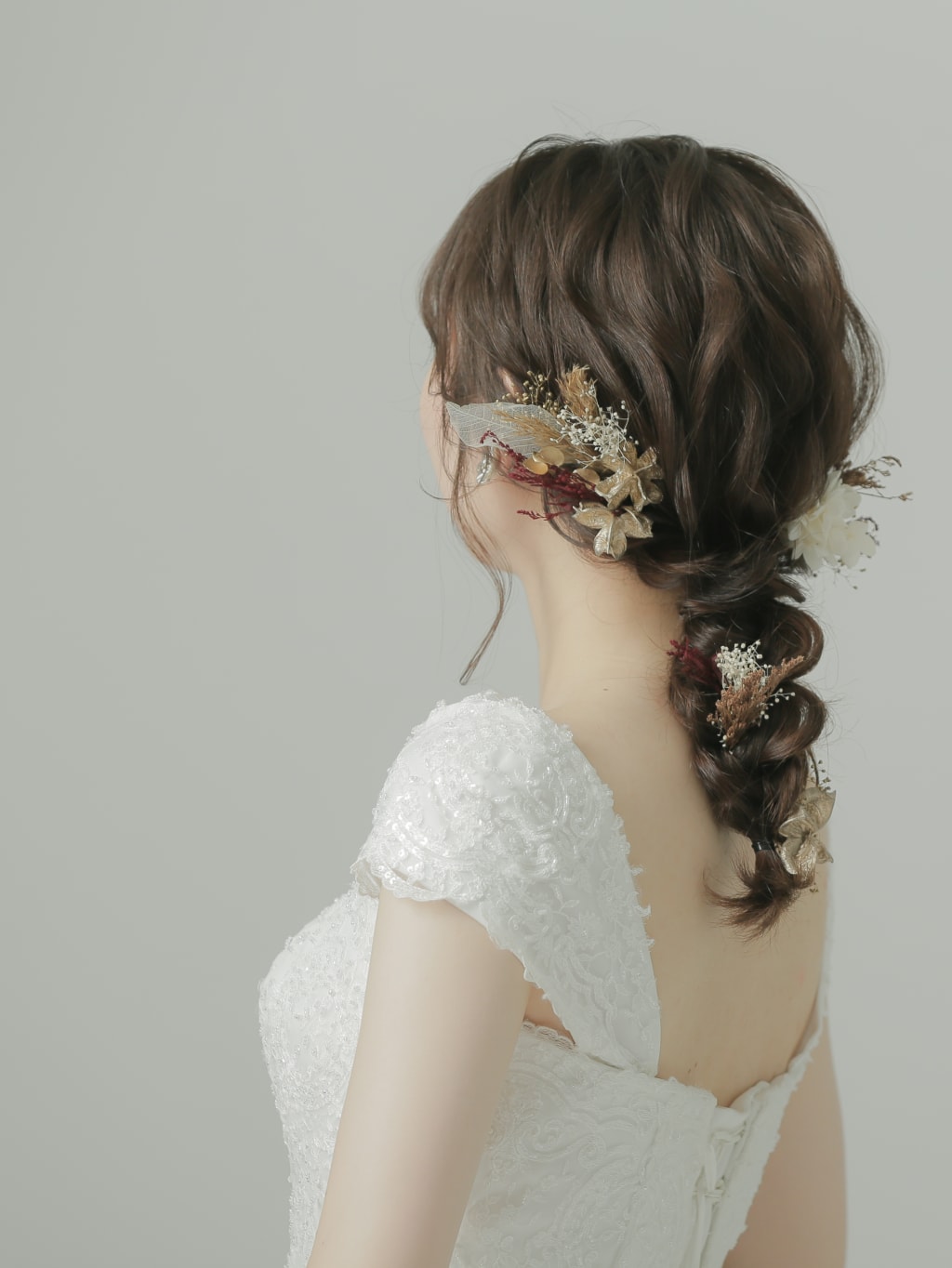 洋装ヘアスタイル | デコルテフォトグラフィー | 前撮り・フォトウェディング