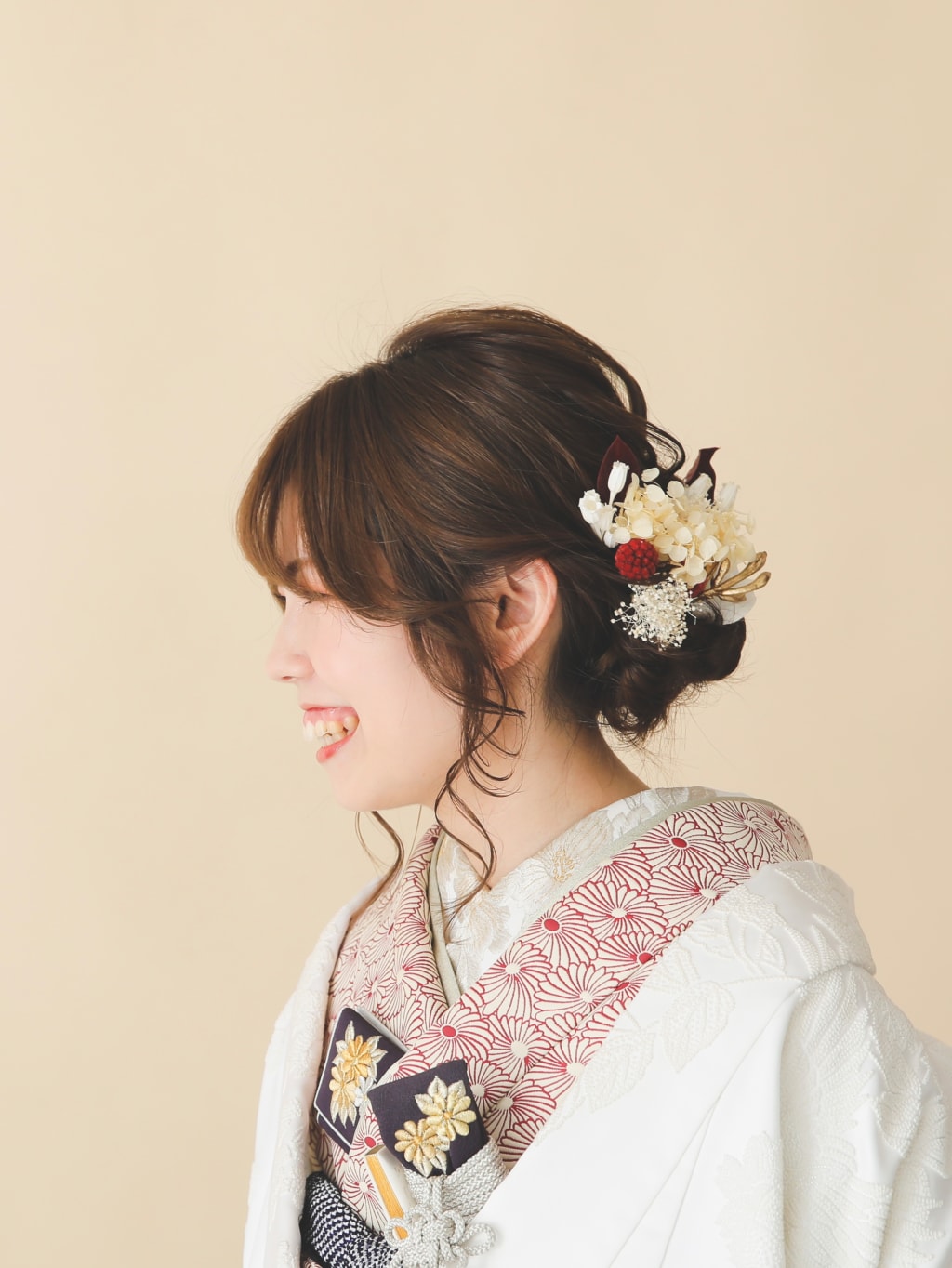 和装ゆるっとシニヨン | デコルテフォトグラフィー | 前撮り・フォトウェディング