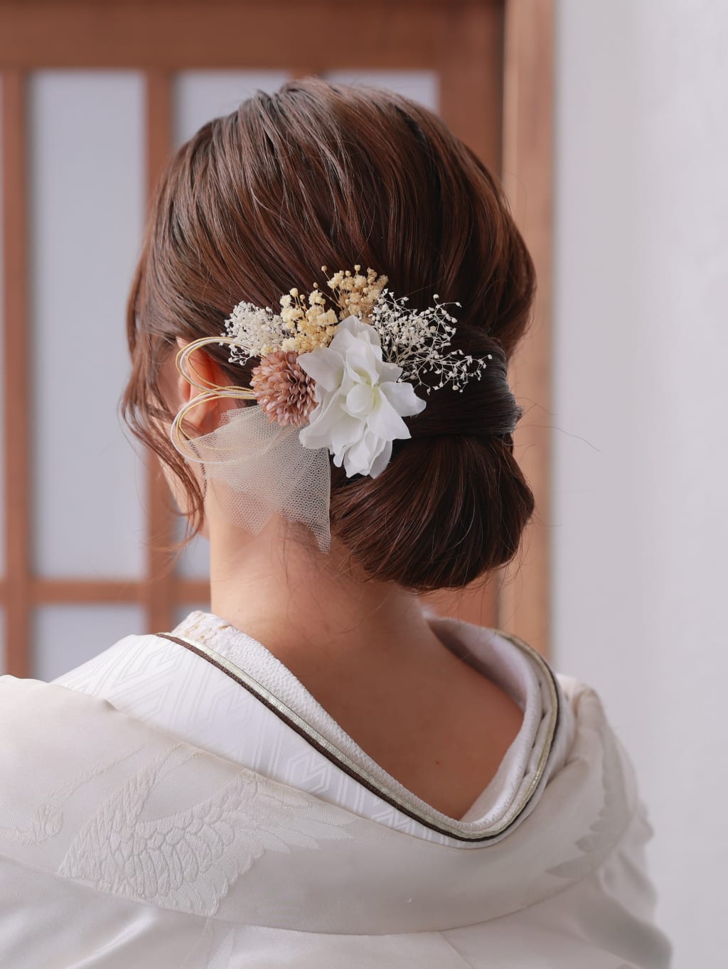 和装ヘアスタイル | デコルテフォトグラフィー | 前撮り・フォトウェディング