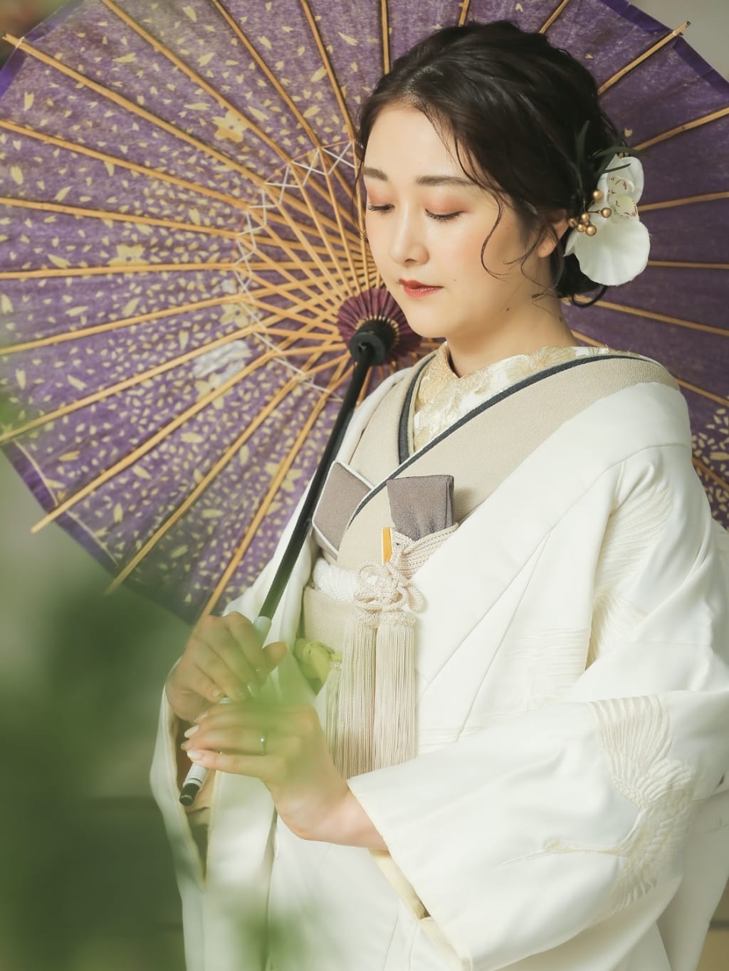 ゆるめシニヨン | デコルテフォトグラフィー | 前撮り・フォトウェディング
