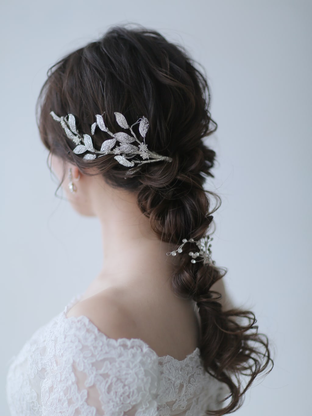 キレイめ編み下ろしヘア | デコルテフォトグラフィー | 前撮り・フォトウェディング
