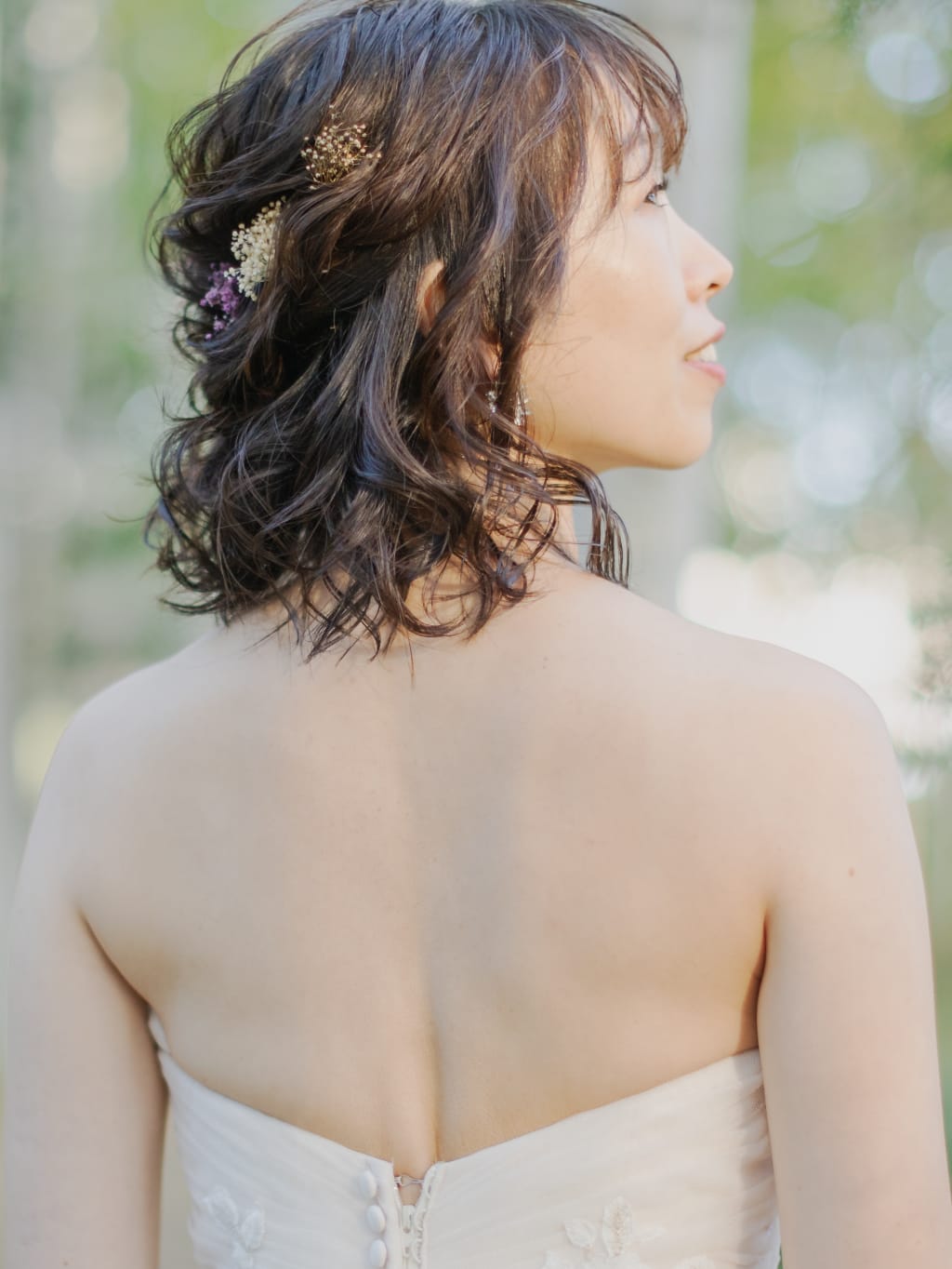 洋装ヘアスタイル | デコルテフォトグラフィー | 前撮り・フォトウェディング