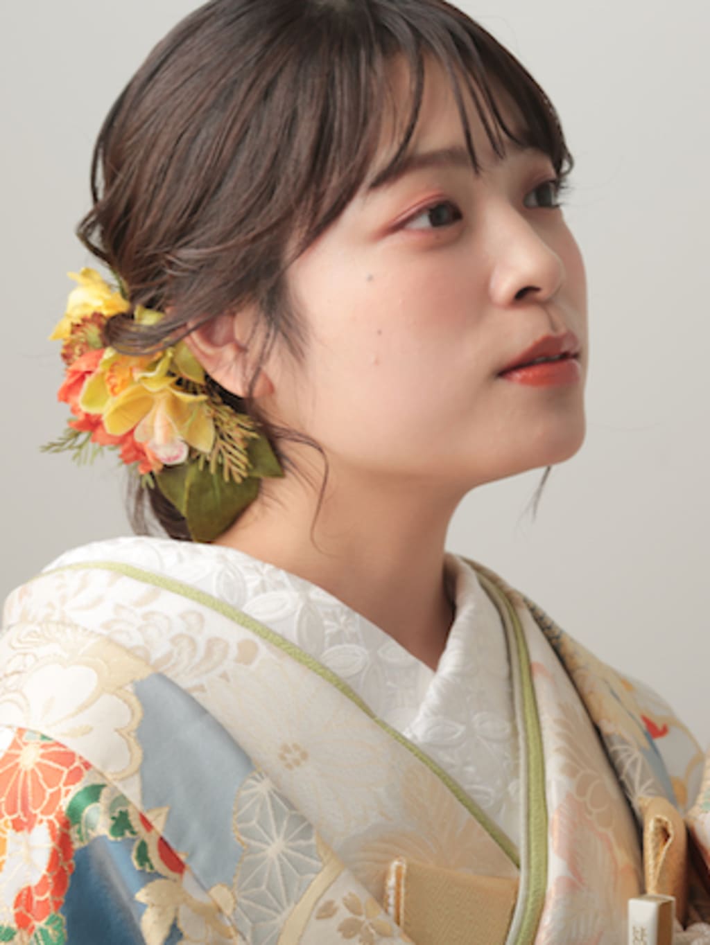 和装ヘア デコルテフォトグラフィー 前撮り フォトウェディング