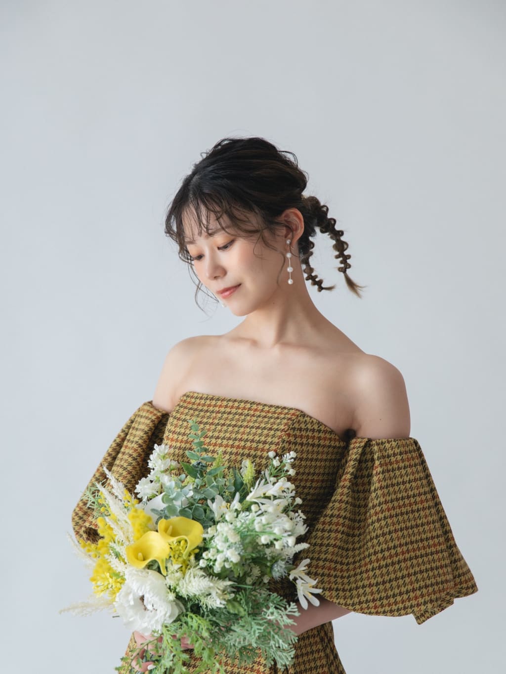 洋装ヘアスタイル | デコルテフォトグラフィー | 前撮り・フォトウェディング