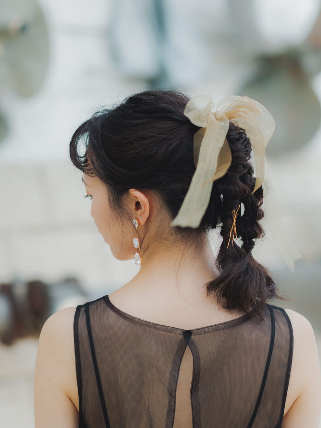 洋装ポニーテール | デコルテフォトグラフィー | 前撮り・フォトウェディング