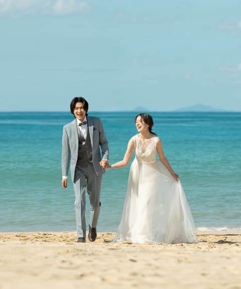 海ロケ　ウェディングフォト　沖縄ウェディング