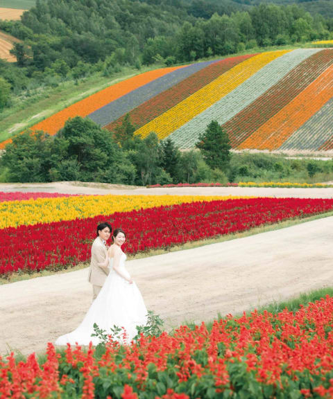 フォトウェディング・前撮り・結婚写真の専門スタジオ 【スタジオSOLA】花畑