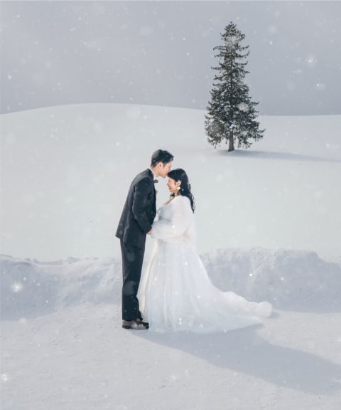 フォトウェディング・前撮り・結婚写真の専門スタジオ 【スタジオSOLA】雪