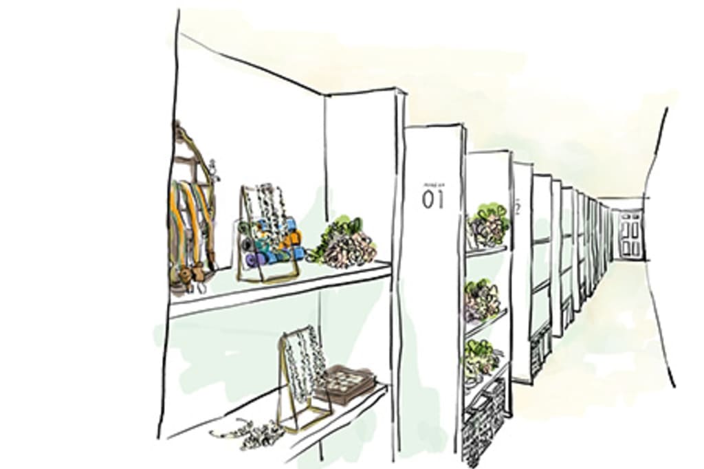 様々なアイテムが並ぶ メイクルームに心を弾ませて