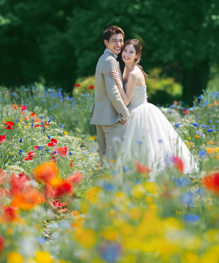 フォトウェディング・前撮り・結婚写真の専門スタジオ 【スタジオアクア 立川店】昭和記念公園 新緑
