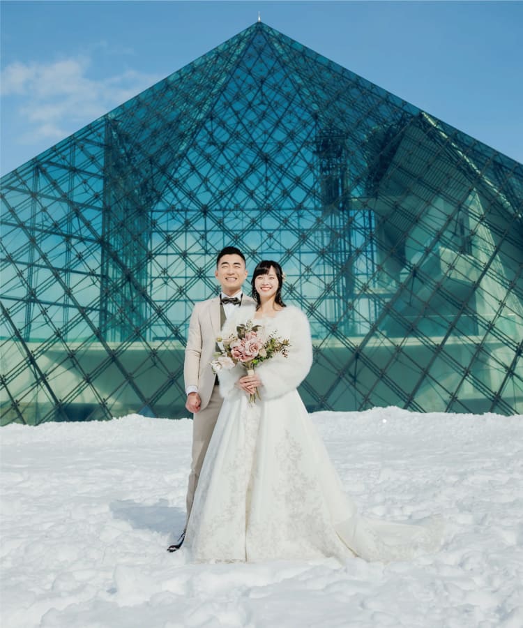 フォトウェディング・前撮り・結婚写真の専門スタジオ 【スタジオソラ 札幌店】雪