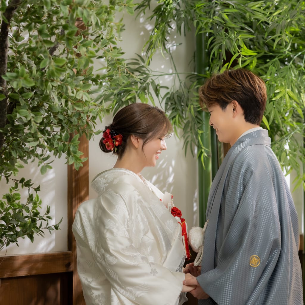 【スタジオAQUA】屋内庭園でしっとり和装撮影♩