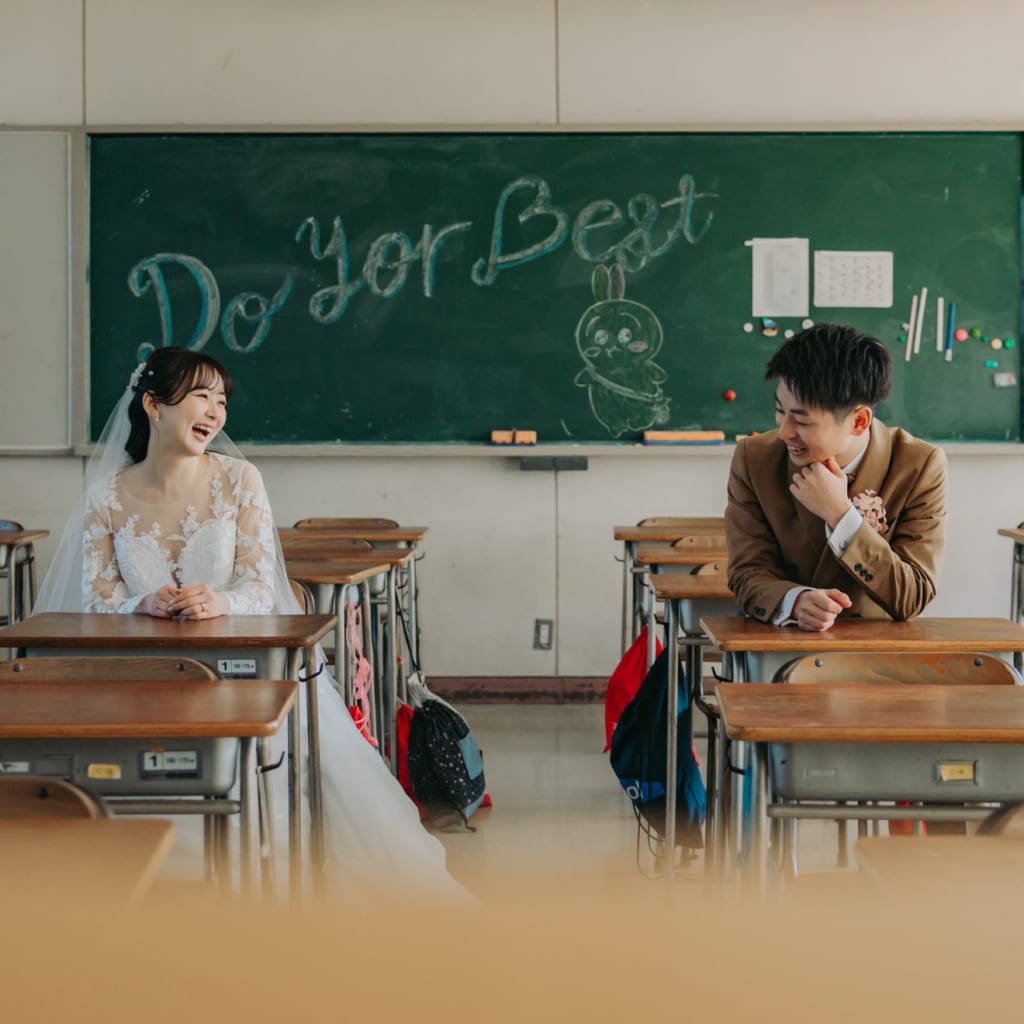 おふたりならではのプラン提案〜思い出の母校撮影〜