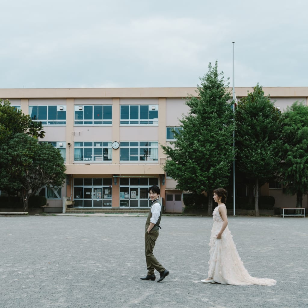 母校での撮影🏫